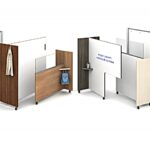 AIS 'Tri Wheel' Mobile Laminate Whiteboard/Dividers