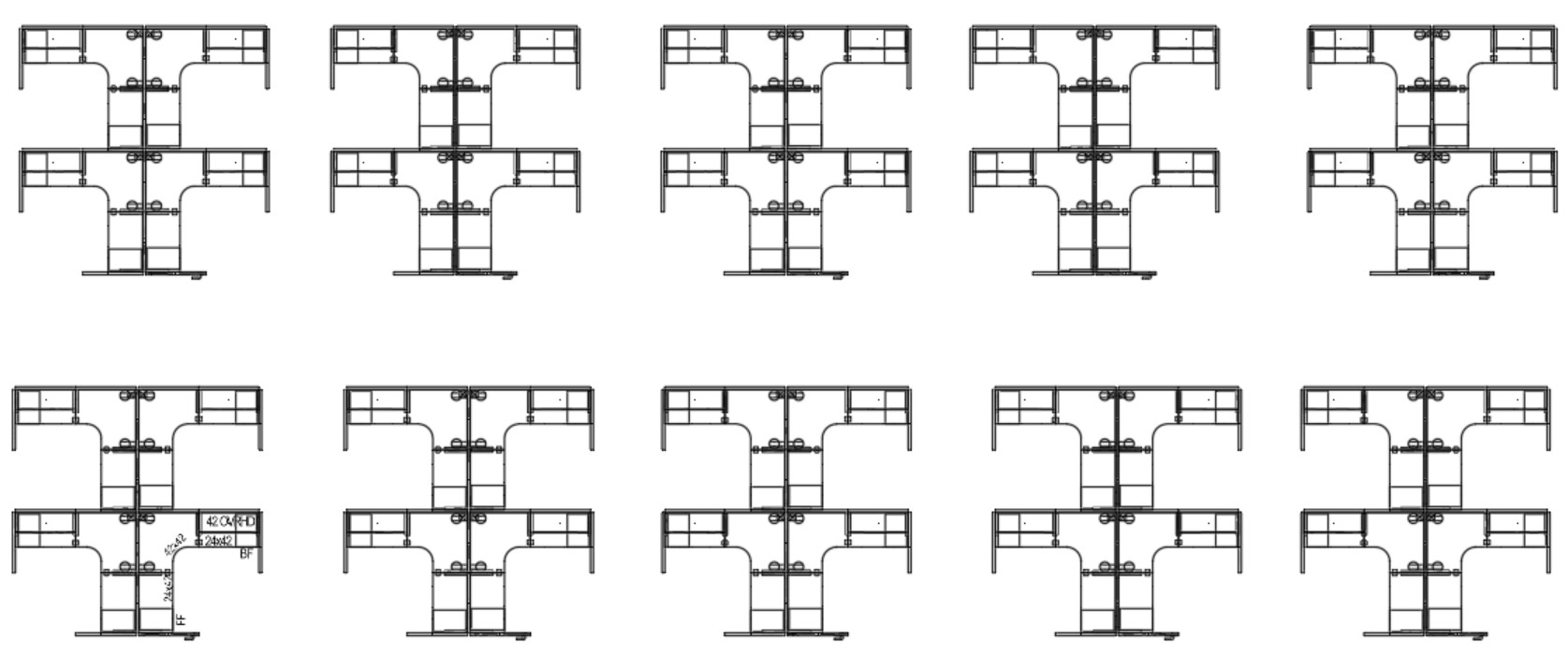7'x7' Haworth Unigroup Beige Chu LVL1 - Image 3