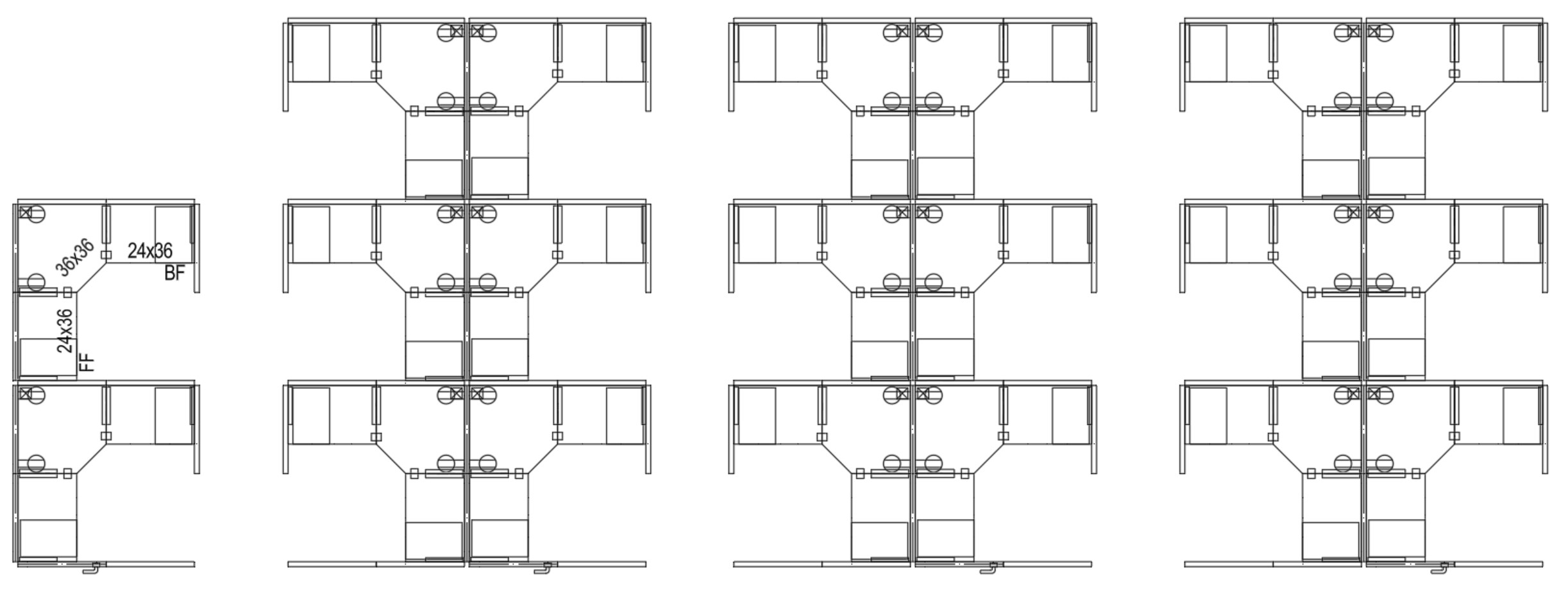 6'x6' Haworth Unigroup Greytone Shine LVL1 - Image 3
