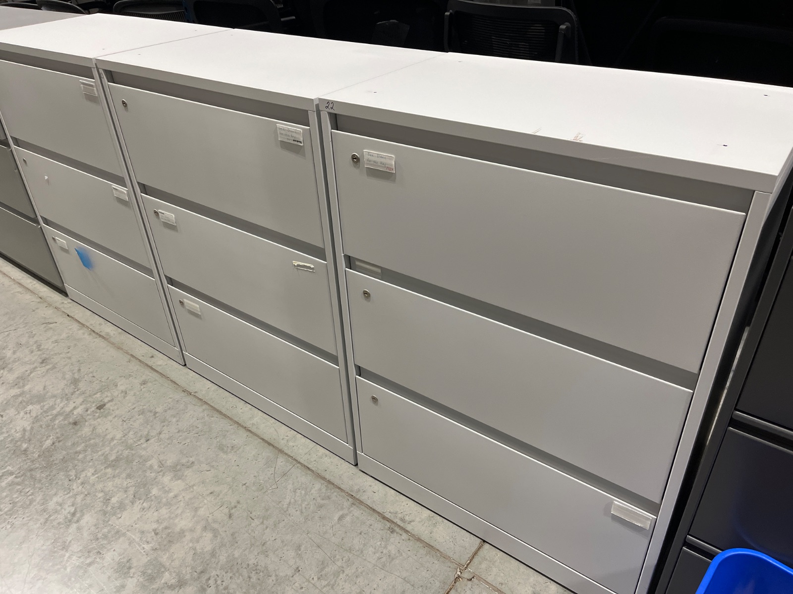 STEELCASE Light Grey 3-Drawer Lateral File Cabinet