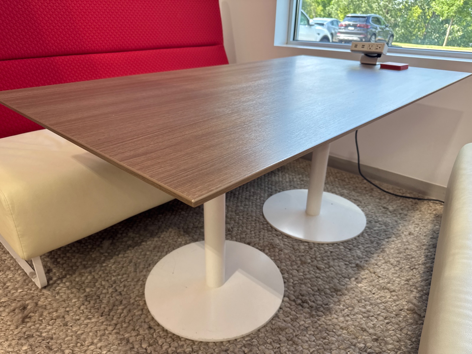 HAWORTH Walnut & White Rectangle Table