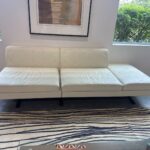 POLTRONA FRAU Cream Leather Modular Lounge Sofa
