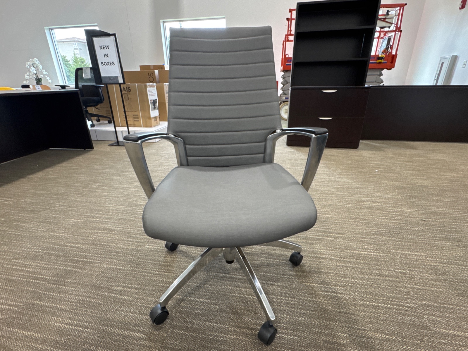 GLOBAL Grey High-Back Task Chair