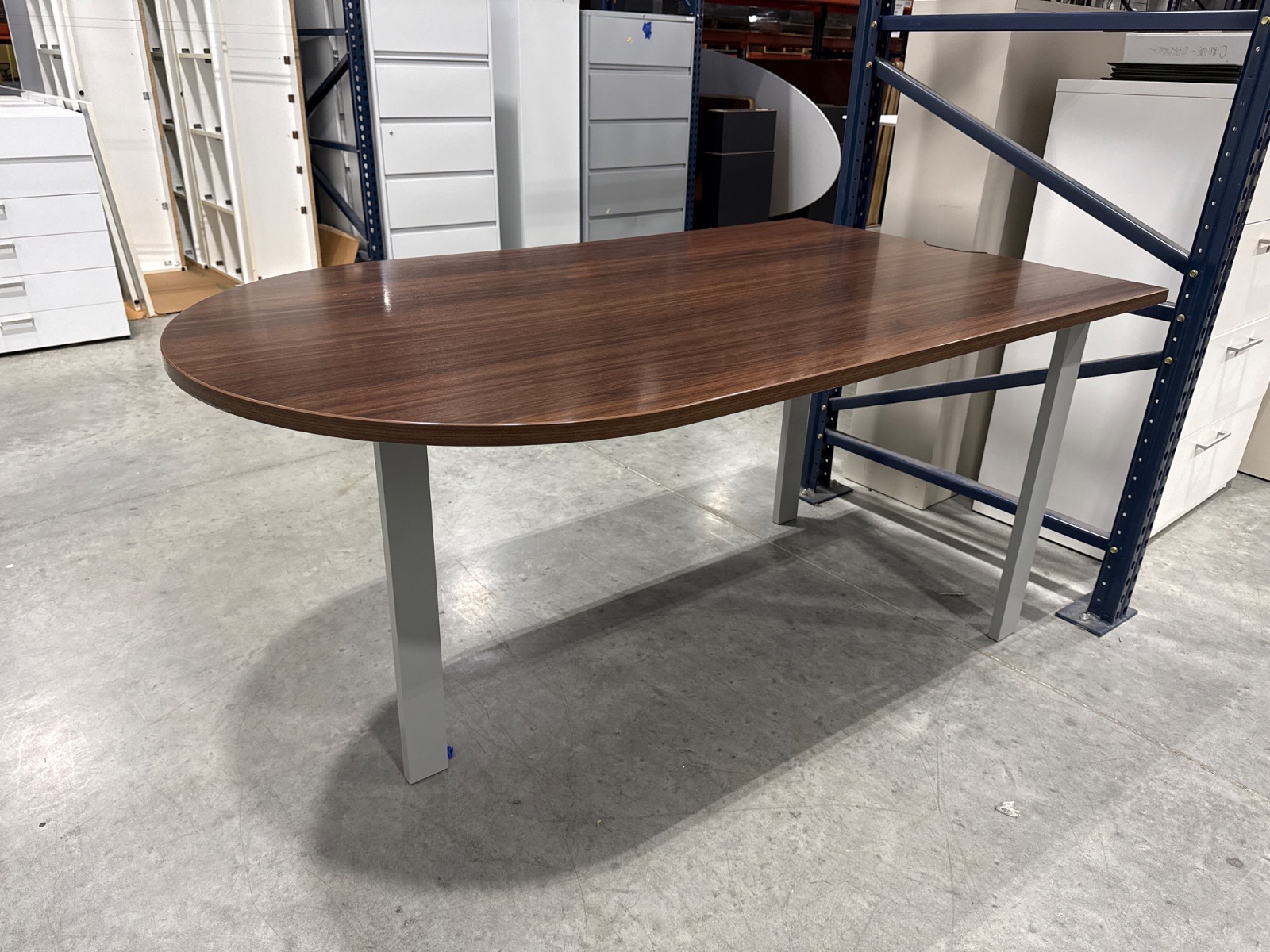 HAWORTH Walnut D-End Conference Table