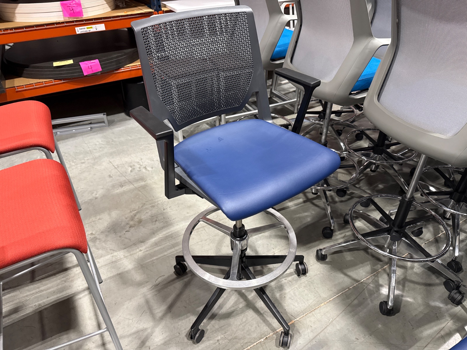 HAWORTH Blue & Black Very Conference Stool