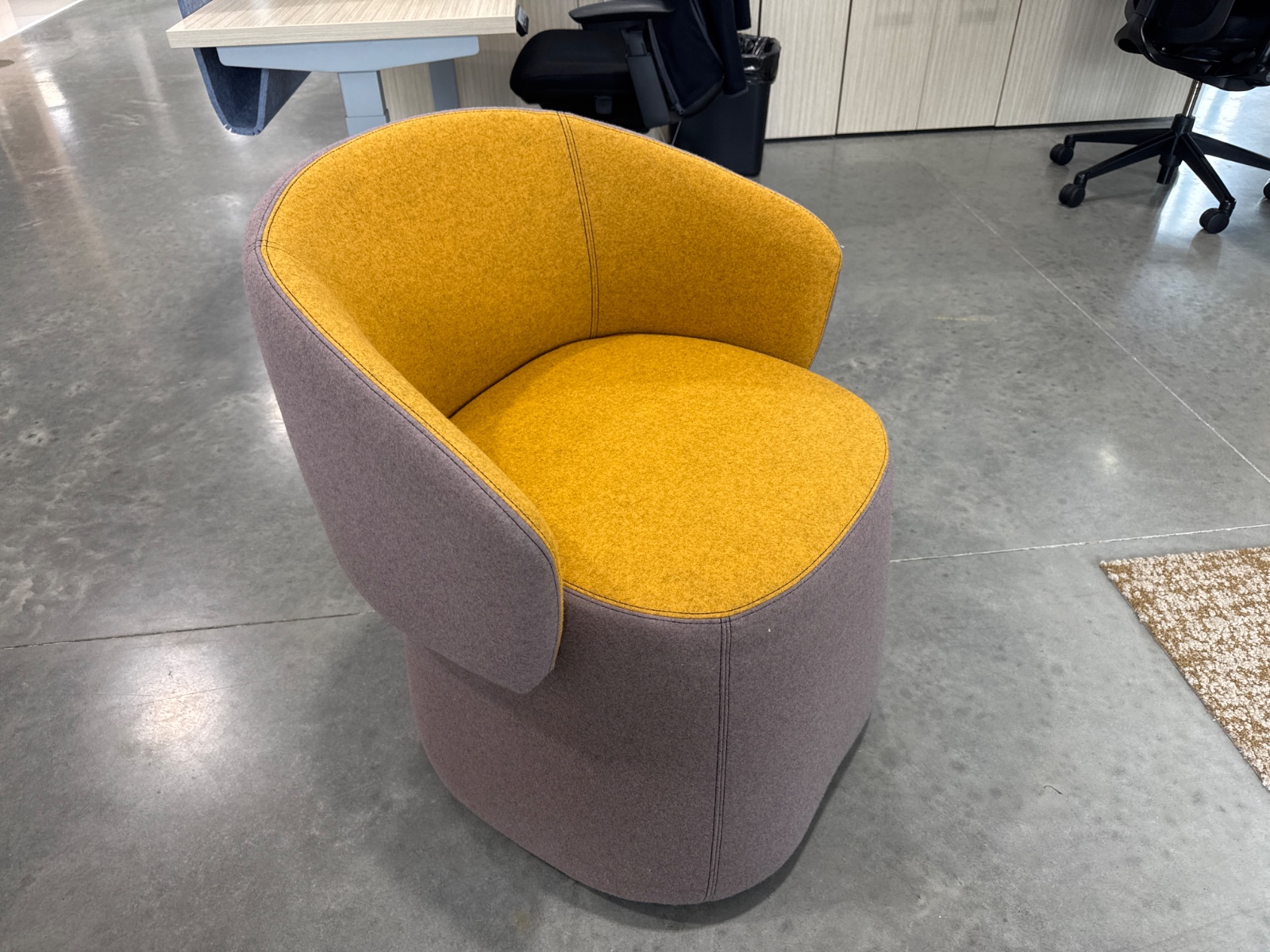 HAWORTH Mustard & Mauve Lounge Chair
