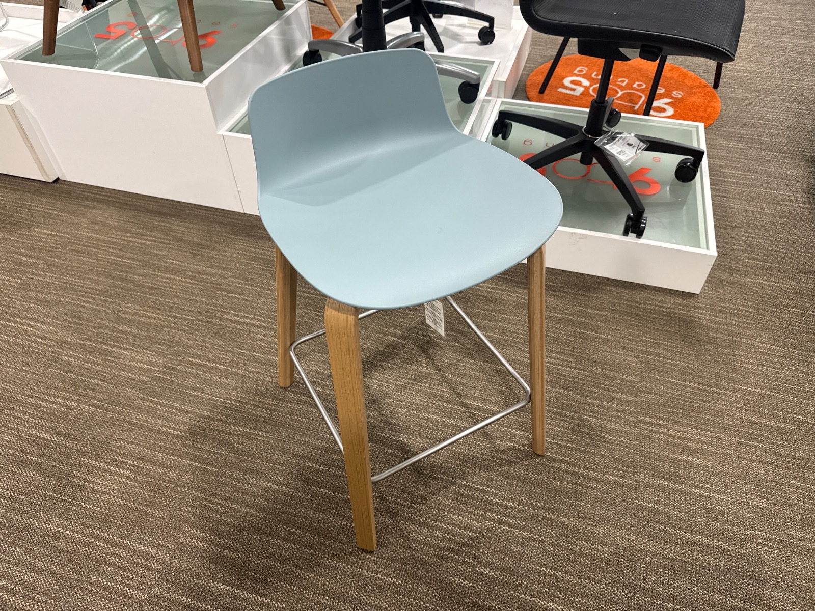 HAWORTH Light Blue Maari Counter Stool