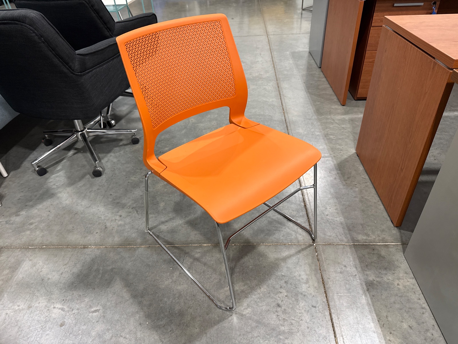 SIT ON IT Orange Stacking Side Chair