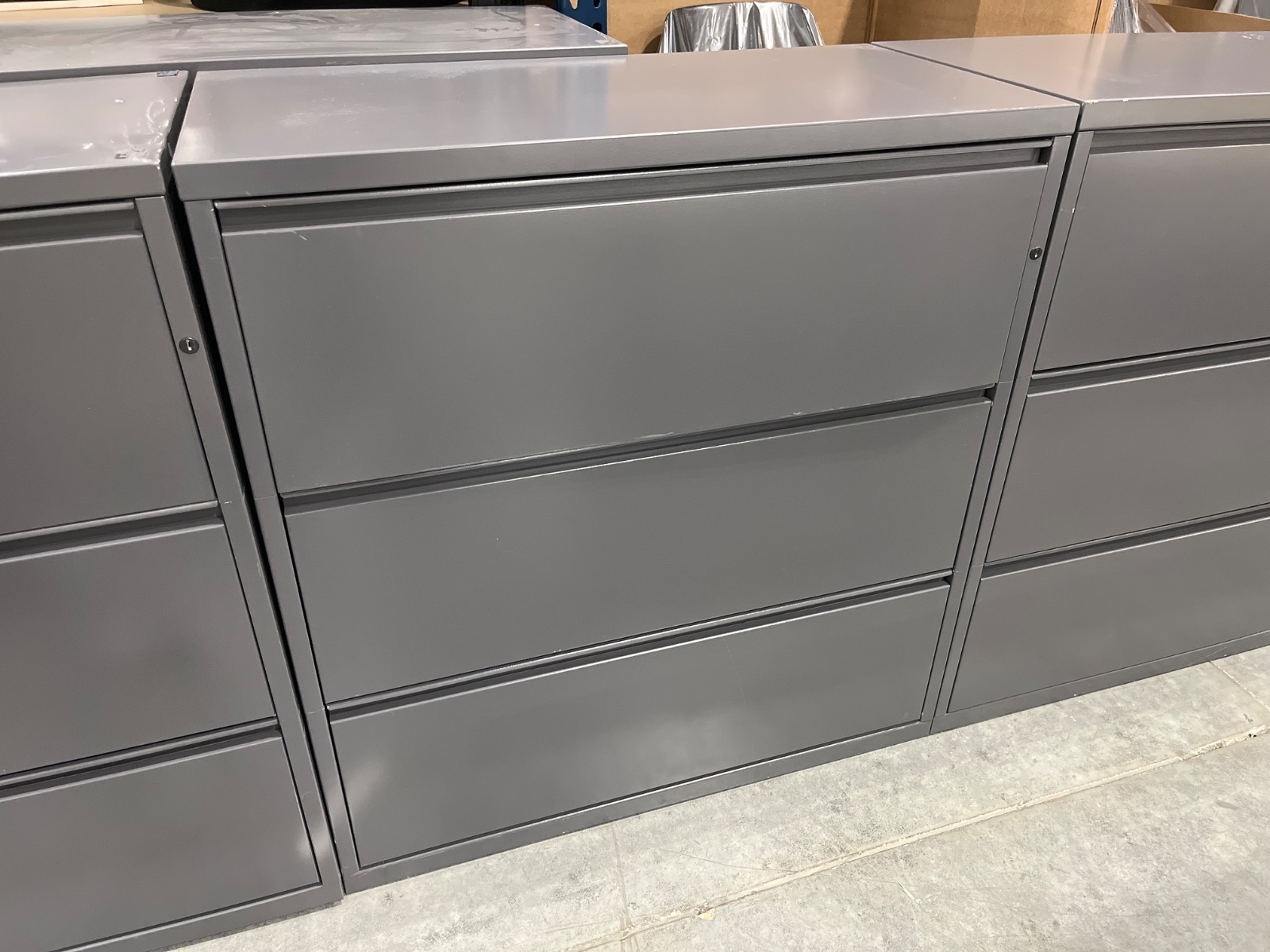HERMAN MILLER Grey 3-Drawer Lateral File Cabinet
